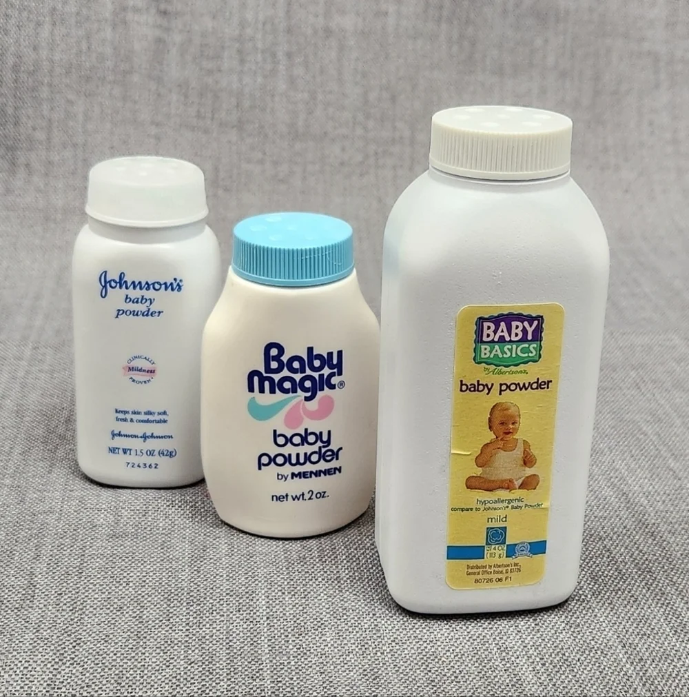 Lot Of 3 Old Formula Baby Powder With Talc .